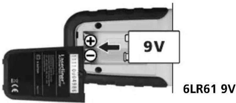 Laserliner AirflowTestMaster - 1nserimento delle batterie - 1