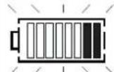 Megger DET3TC - Indication du niveau de charge des piles (DET3TC, DET3TD, DET4TD2 et DET4TC2) - 5