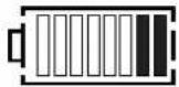 Megger DET3TC - Indication du niveau de charge des piles (DET3TC, DET3TD, DET4TD2 et DET4TC2) - 4