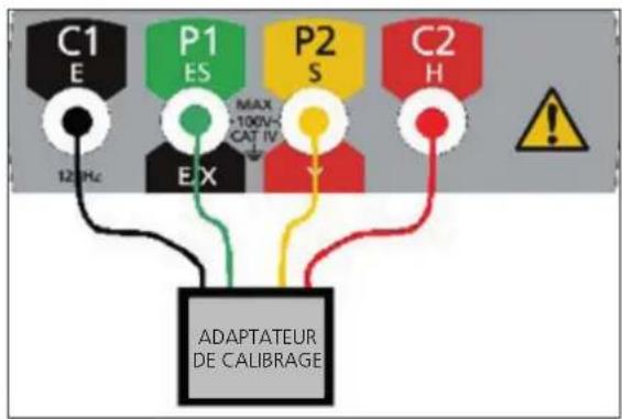 Megger DET3TC - Utilisation de l'adaptateur d'étalonnage - 1