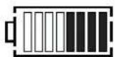 Megger DET3TC - Indication du niveau de charge des piles (DET4TR2 et DET4TCR2) - 2