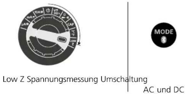 Low Z Spannungsmessung Umschaltung AC und DC