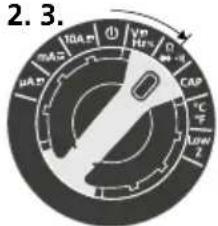 2.3. 10A m Vp Hz C -1 CAP °C F LOW Z