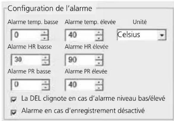 Laserliner ClimaData Box - Réglages de la fonction alarme - 1