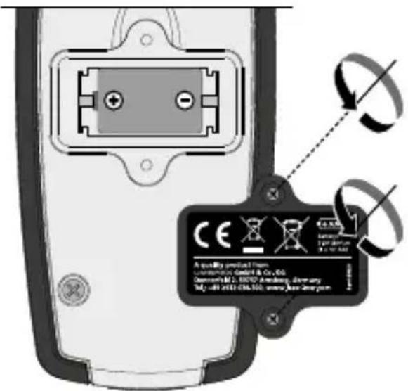 Laserliner ClimaData Box - Batterie einlagen - 1