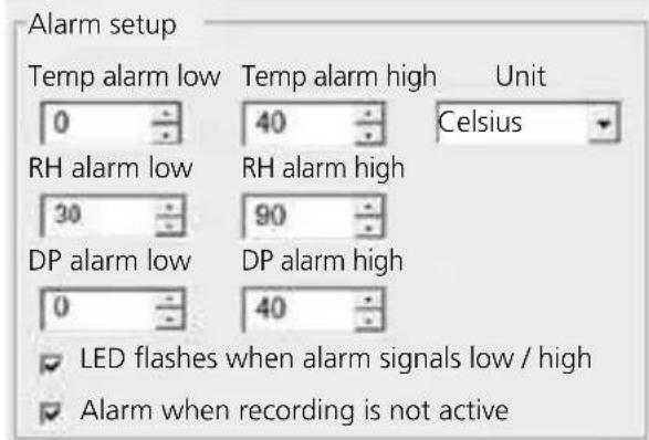 Laserliner ClimaData Box - Alarm function settings - 1