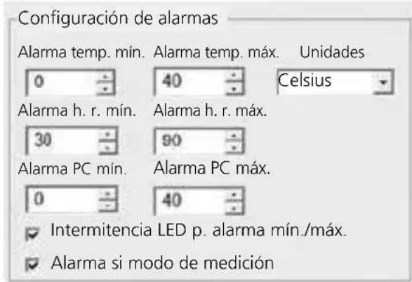 Laserliner ClimaData Box - Configuración de la funciona de alarma - 1