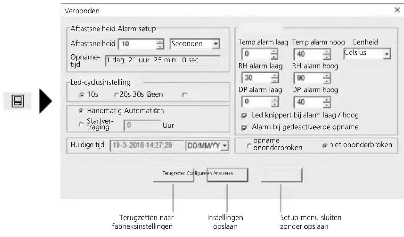 Laserliner ClimaData Box - Setup-menu - 2