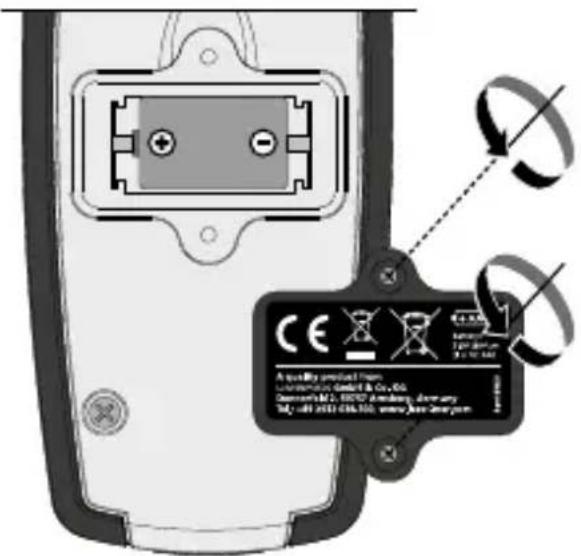 Laserliner ClimaData Box - Poner la bateria - 1
