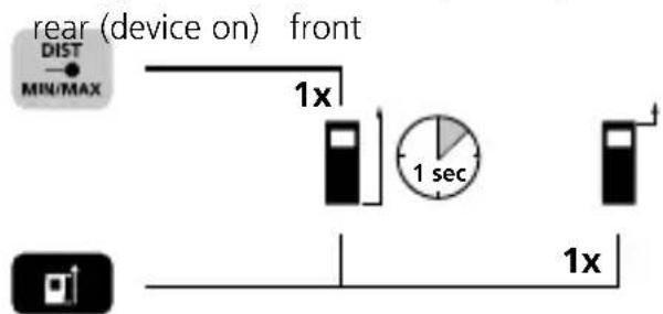 Laserliner DistanceMaster Compact Pro - Delete the last measured value: - 2