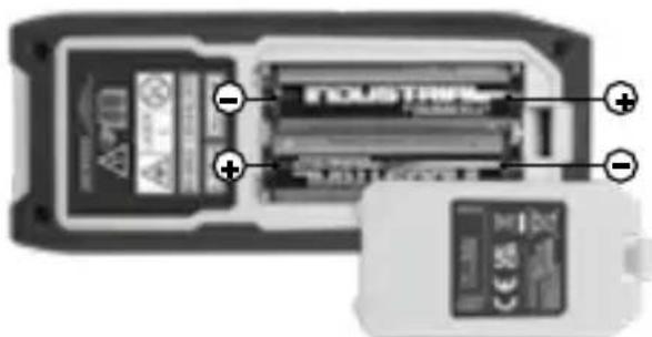 Laserliner LaserRangeMaster Gi7 Pro - De batterijen plaatsen en verwijderen - 1