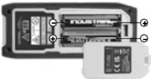 Laserliner LaserRangeMaster Gi7 Pro - Colocación y retirada de las pilas - 1