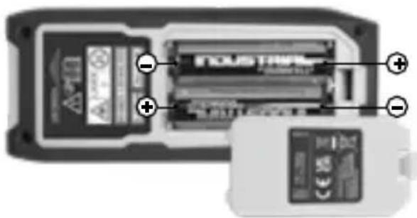 Laserliner LaserRangeMaster Gi7 Pro - Pillerin takılması ve çıkartılması - 1