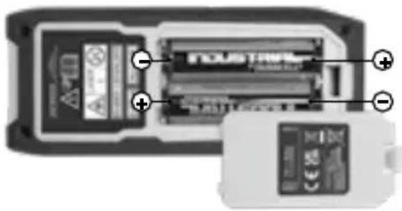 Laserliner LaserRangeMaster Gi7 Pro - Vkládání a vyjmutí baterií - 1