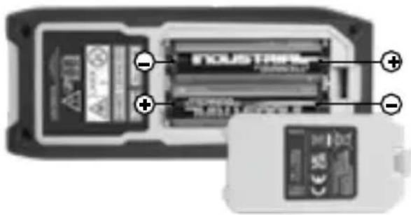 Laserliner LaserRangeMaster Gi7 Pro - Sätta i och ta ur batterierna - 1
