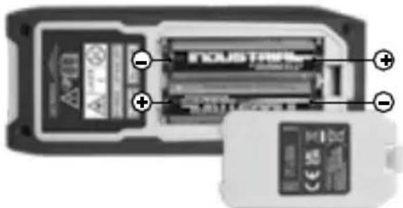 Laserliner LaserRangeMaster Gi7 Pro - Mise en place et retrait des piles - 1