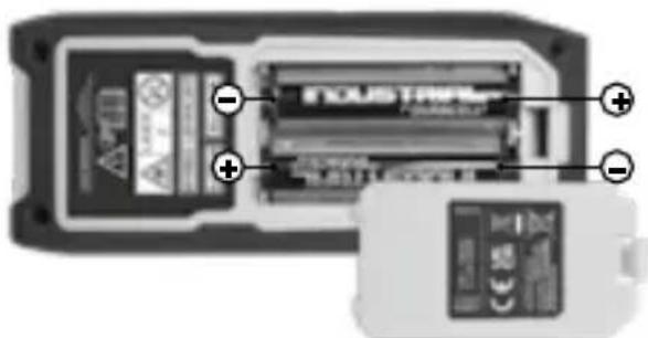Laserliner LaserRangeMaster Gi7 Pro - Inserimento e rimozione delle batterie - 1