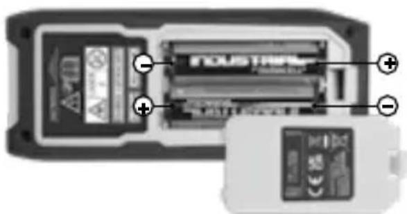 Laserliner LaserRangeMaster Gi7 Pro - Introducerea și scoaterea bateriilor - 1