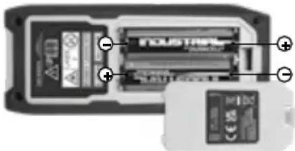 Laserliner LaserRangeMaster Gi7 Pro - Установка и извлечение элемента питания - 1