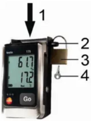 Testo 175 - Chiusura a chiave del data logger - 1