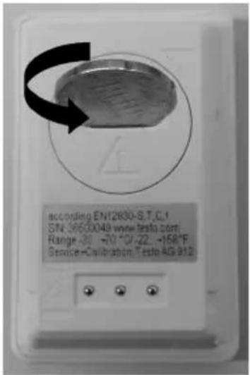 Testo 174T - Changing the batteries - 2