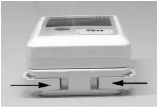 Testo 174T - Quitar/poner el seguro del data logger - 3