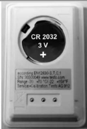 Testo 174T - Colocar las pilas - 2