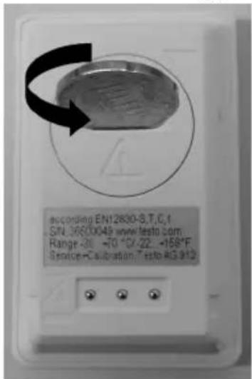 Testo 174T - Colocar las pilas - 1