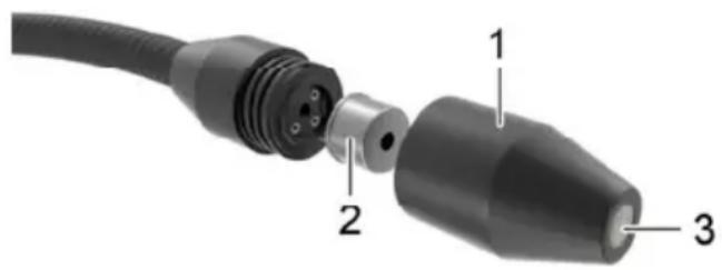 Testo 3163 - Risques de brûlures causées par la tête chaude du capteur! - 1