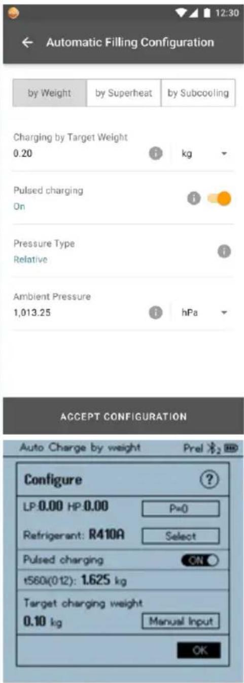 Testo 560i - Charge automatique en fonction du poids cible - 5