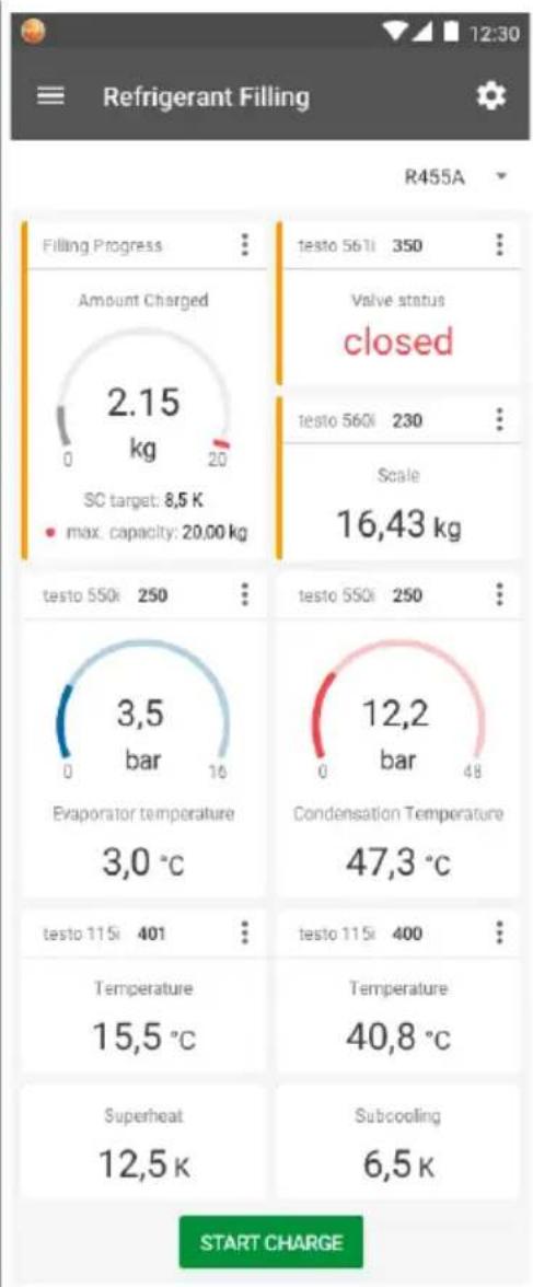 Testo 560i - Charge automatique en fonction du poids cible - 6