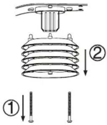 Eurochron EC4406124 - b) Pulire il modulo sensore termico-igroscopico del sensore esterno - 1