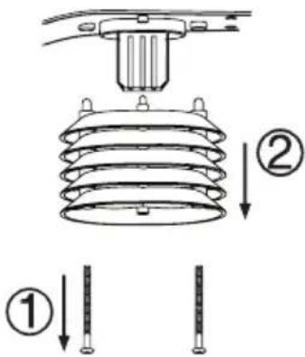 Eurochron EC4406124 - b) Wyczyscic modul czujnika termo-higro czujnika zewnetrznego - 1