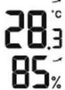 Eurochron EC4406126 - Area di visualizzazione dell'umidità/temperatura dell'aria esterna, ricezione radio e valori limite della quantità di pioggia (1.5) - 2