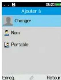 TCL 3189 - Ajouter un contact - 1