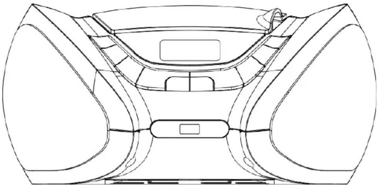 Lauson CP445 - REPRODUCTOR PORTÁTIL ESTÉREO CON CD/MP3, RADIO Y PUERTO USB - 1