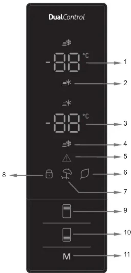 HOTPOINT H84BE 72 XO3 UK - Affichage et panneau de commande - 1