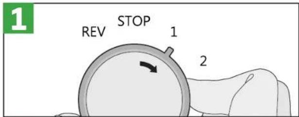 Sana EUJ727 - À propos de la molette et de la fonction d'inversion automatique - 1