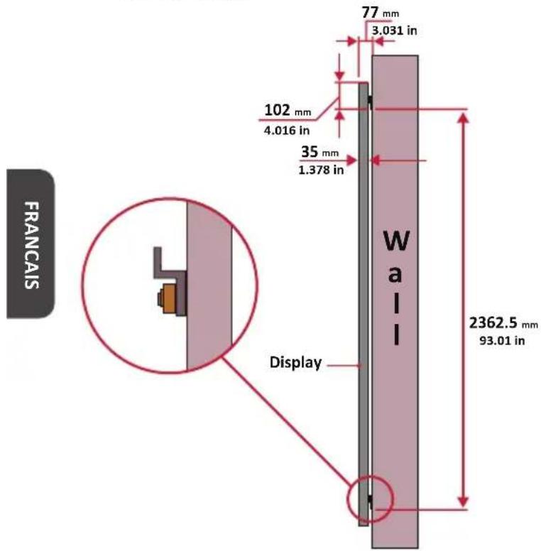 VIEWSONIC LDP216121 - Montage mural - 2