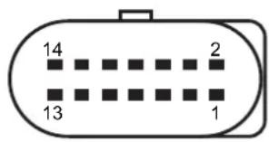 IFM CR3156 - Tension d'alimentation, interface CAN, entrées et sorties - 1