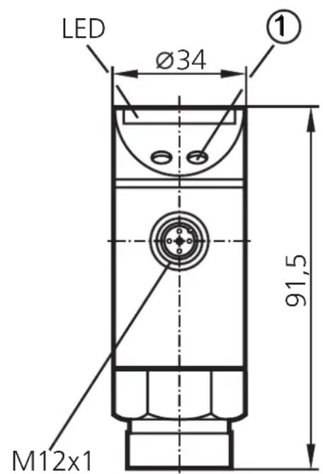 IFM PZ5021 - Maßzeichnung Scale drawing Dimensions - 1