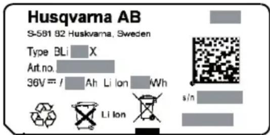 HUSQVARNA BLi940X - Aclaración de los síbolos - 6
