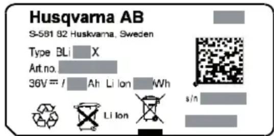 HUSQVARNA BLi940X - Symbolerklarung - 5