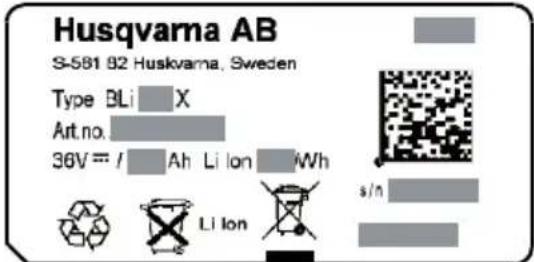 HUSQVARNA BLi940X - Key to symbols - 6