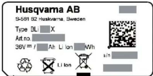 HUSQVARNA BLi520X - Sembollerin açıklaması - 5