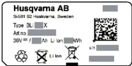 HUSQVARNA BLi520X - Symbolerklärung - 5