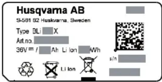 HUSQVARNA BLi520X - Explication des symboles - 5