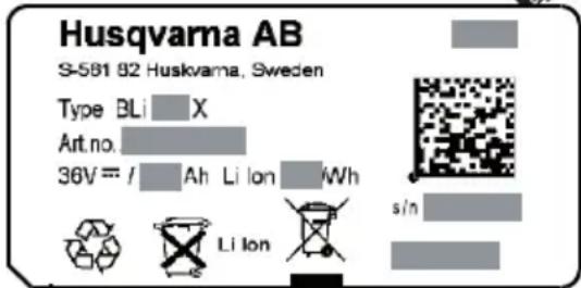 HUSQVARNA BLi520X - Vysvětlení symbolů - 5