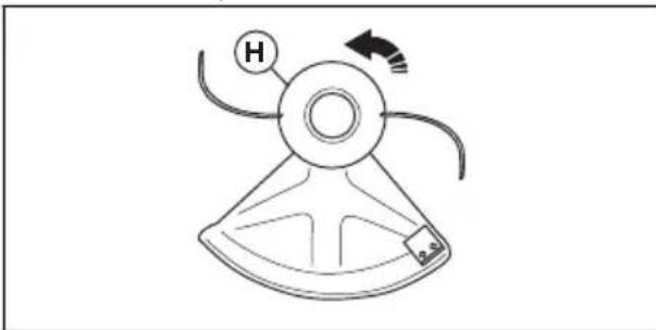 HUSQVARNA 130L - To attach the cutting attachment guard and the trimmer head (straight shaft) - 2