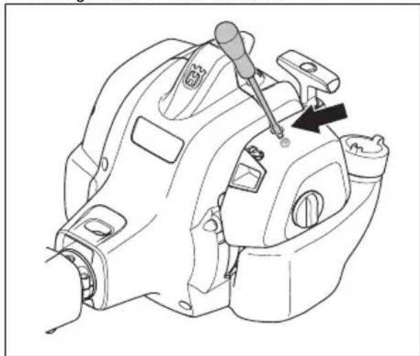 HUSQVARNA 130L - To adjust the idle speed - 1